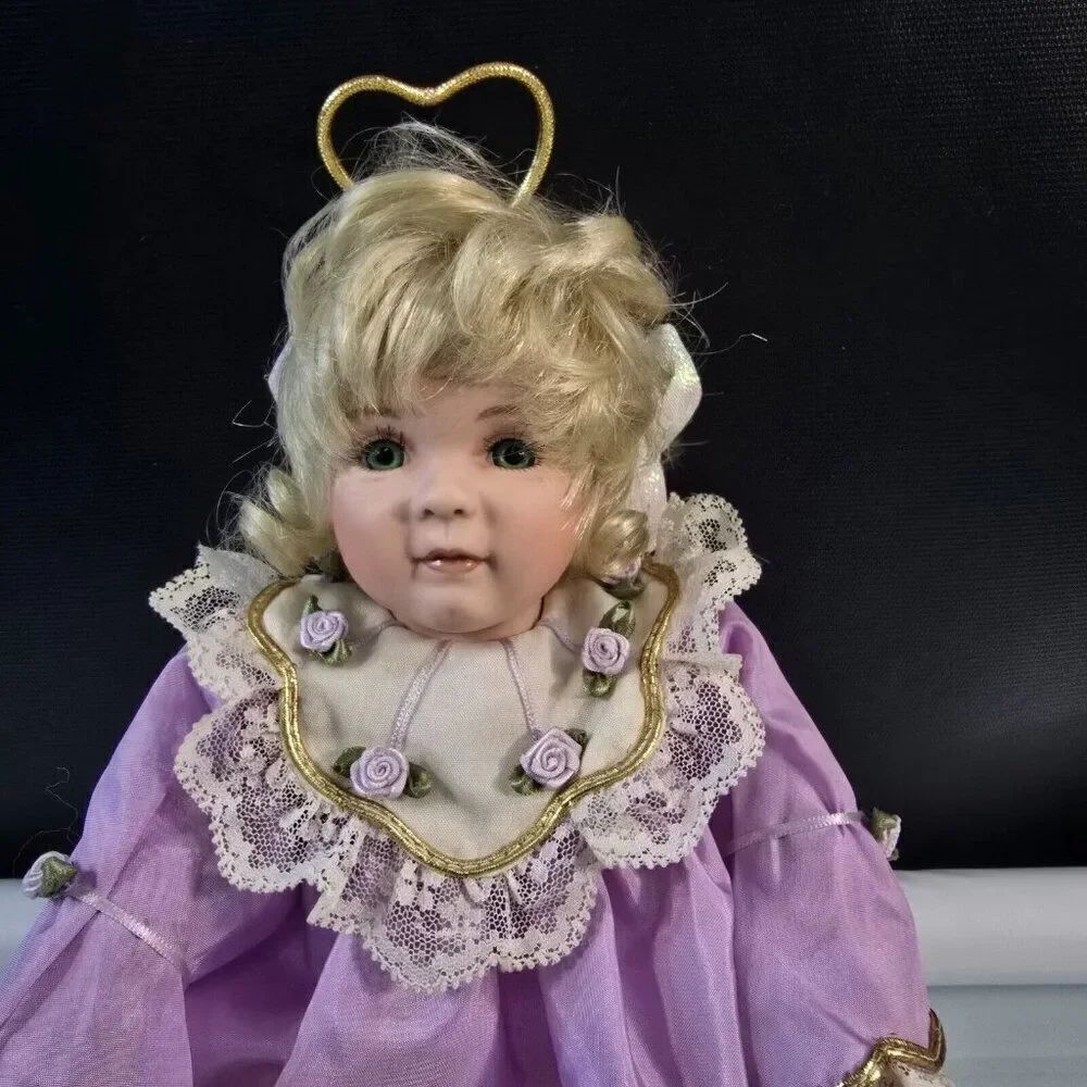 Hamilton Collection 1998 Angel Porcelain Doll Keep Me Safe All Through The Night